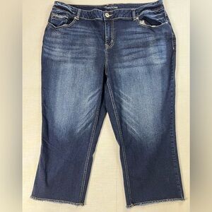 Maurices Curvy Jeans womens Size 22 Short (40x22) Blue Denim high rise Straight